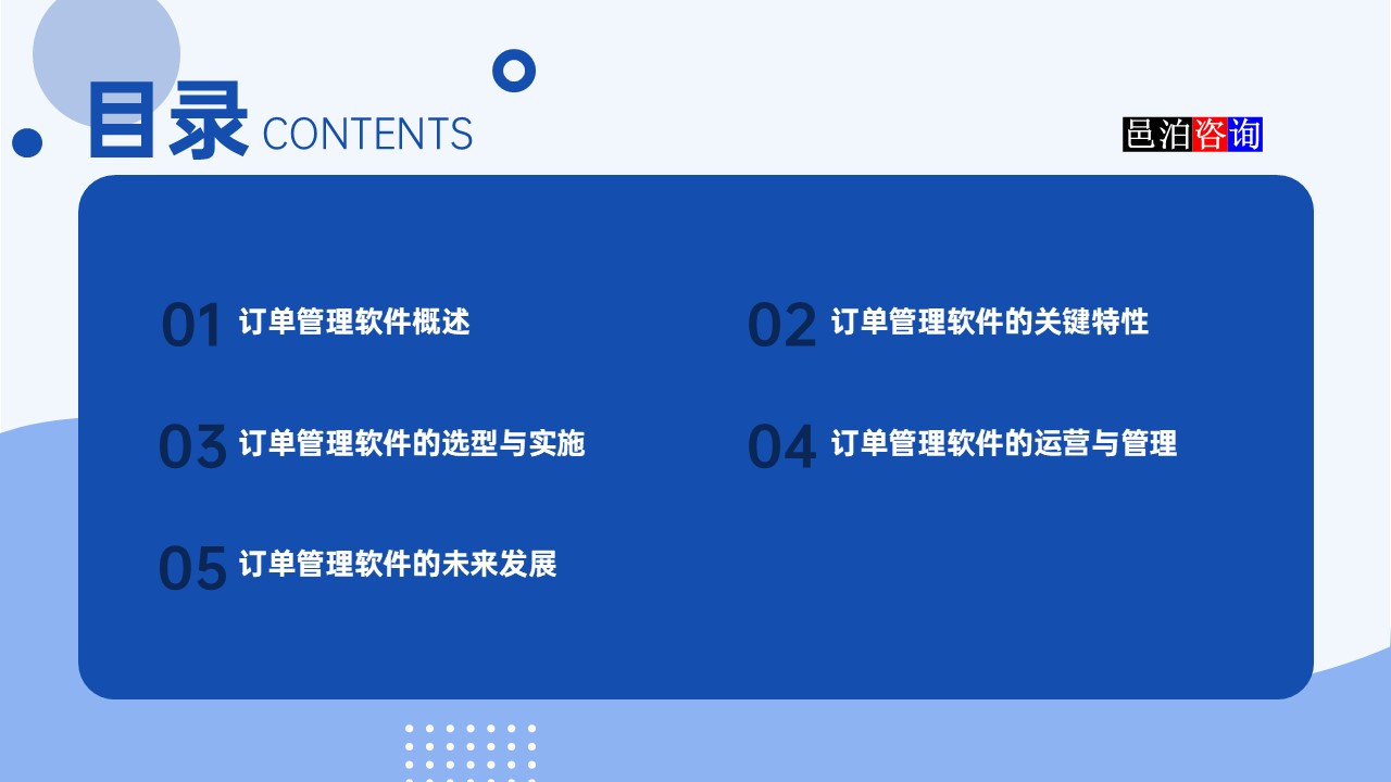 邑泊訂貨跟蹤管理軟件目錄