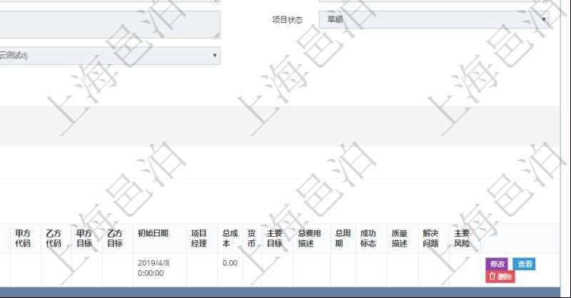 在項目管理軟件項目管理系統(tǒng)中，查詢項目維護信息返回：父項目、項目名稱、描述、項目擁有者、項目書、預計開始、預計結束、版本、項目編號、甲方名稱、乙方名稱、甲方代碼、乙方代碼、甲方目標、初始日期、項目經(jīng)理、總成本、貨幣單位、主要目標、總費用描述、總周期、成功標志、質量描述、解決問題、主要風險、項目狀態(tài)、創(chuàng)建時間、創(chuàng)建者及項目文章內容。